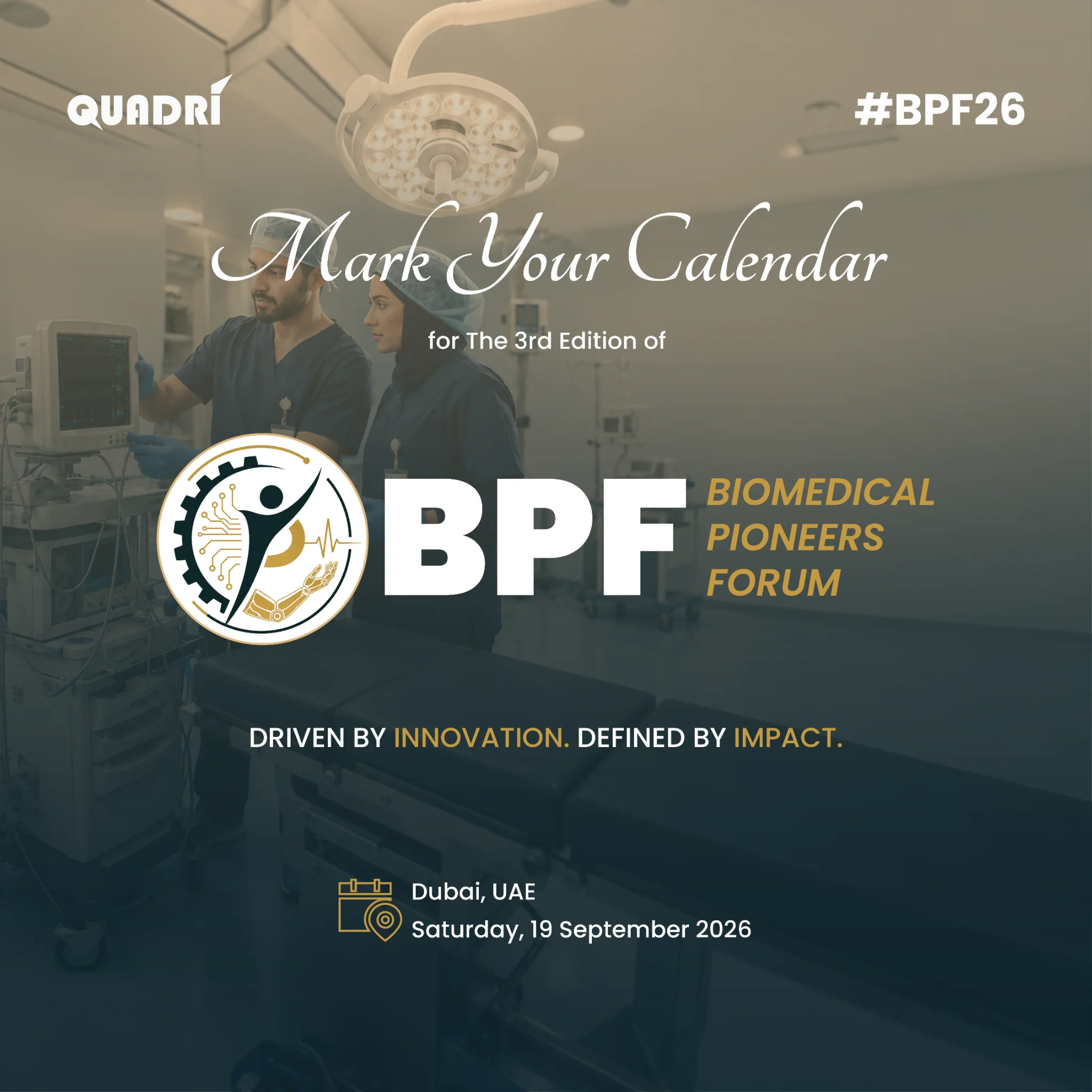 Save the Date for the 3rd Biomedical Pioneers Forum 2026